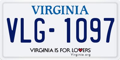VA license plate VLG1097
