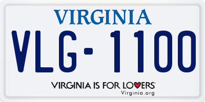 VA license plate VLG1100