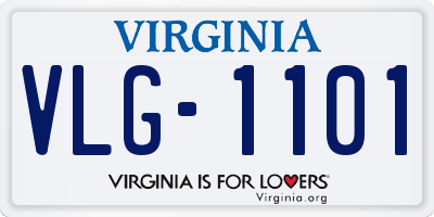 VA license plate VLG1101