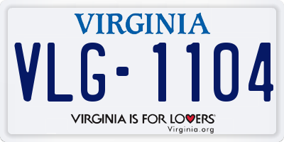 VA license plate VLG1104