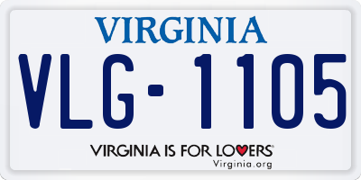 VA license plate VLG1105