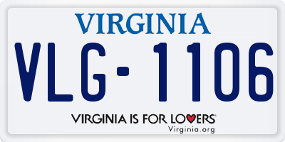 VA license plate VLG1106