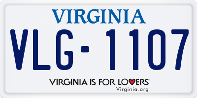 VA license plate VLG1107