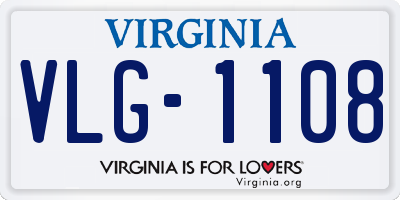 VA license plate VLG1108