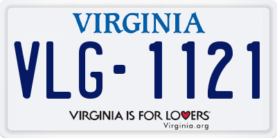 VA license plate VLG1121
