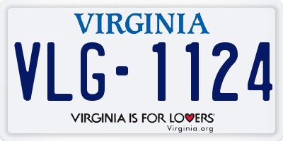 VA license plate VLG1124