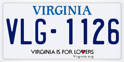 VA license plate VLG1126
