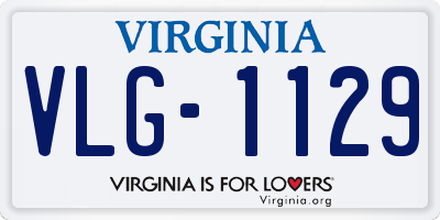 VA license plate VLG1129