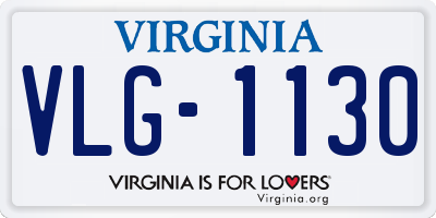 VA license plate VLG1130