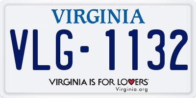 VA license plate VLG1132