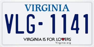 VA license plate VLG1141
