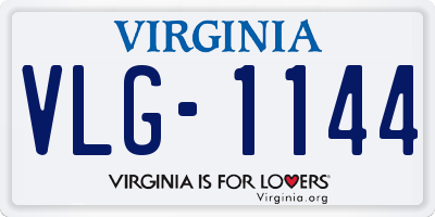 VA license plate VLG1144