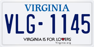 VA license plate VLG1145