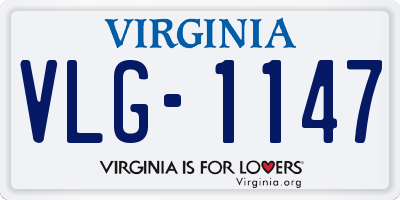 VA license plate VLG1147