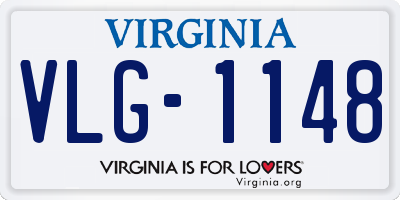 VA license plate VLG1148
