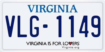 VA license plate VLG1149