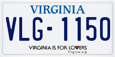 VA license plate VLG1150