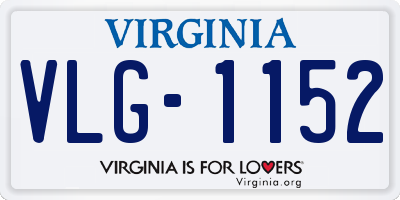 VA license plate VLG1152