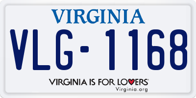 VA license plate VLG1168