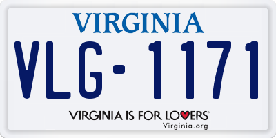 VA license plate VLG1171