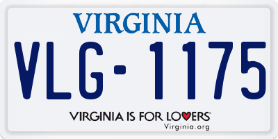 VA license plate VLG1175