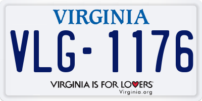VA license plate VLG1176