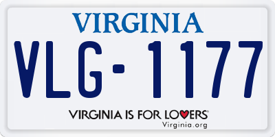 VA license plate VLG1177