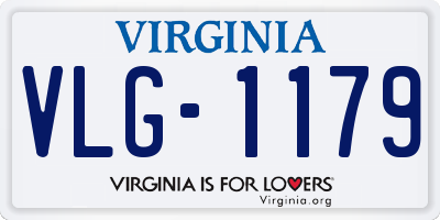 VA license plate VLG1179