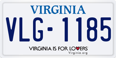 VA license plate VLG1185