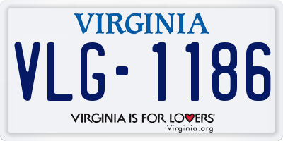 VA license plate VLG1186