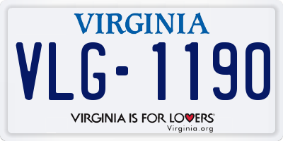 VA license plate VLG1190