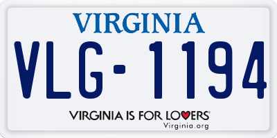VA license plate VLG1194
