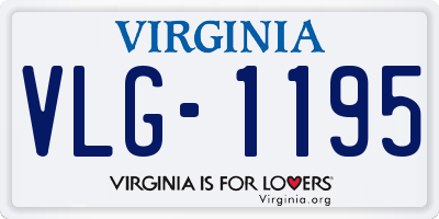 VA license plate VLG1195