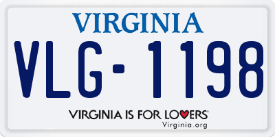 VA license plate VLG1198