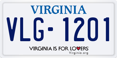 VA license plate VLG1201