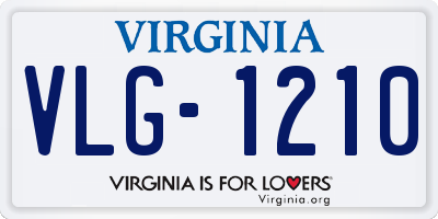 VA license plate VLG1210