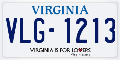 VA license plate VLG1213