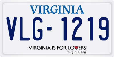 VA license plate VLG1219