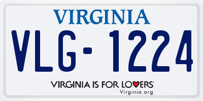 VA license plate VLG1224