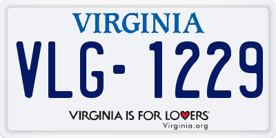 VA license plate VLG1229