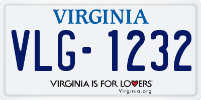 VA license plate VLG1232