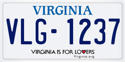 VA license plate VLG1237