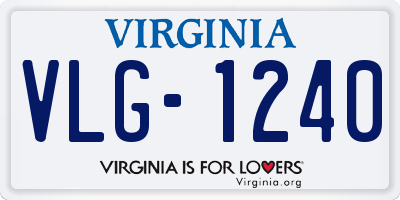VA license plate VLG1240