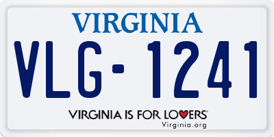 VA license plate VLG1241