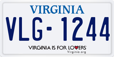 VA license plate VLG1244