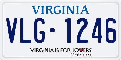 VA license plate VLG1246