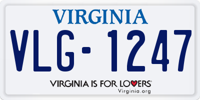 VA license plate VLG1247