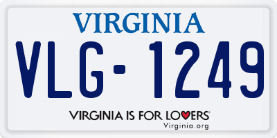 VA license plate VLG1249
