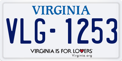 VA license plate VLG1253