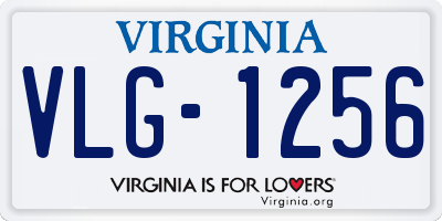 VA license plate VLG1256